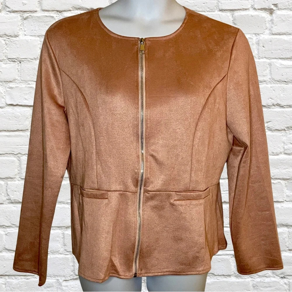 Mauve Pink Microsuede Jacket